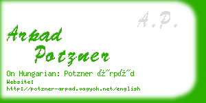 arpad potzner business card